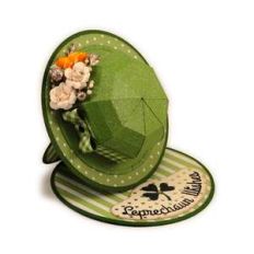 hat 3d bowler easel card
