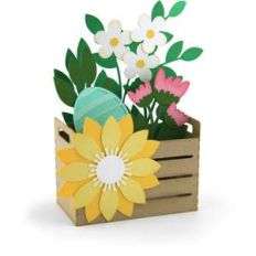 box card easter flower crate