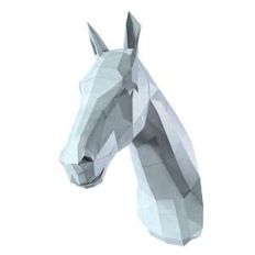 lowpoly horse head