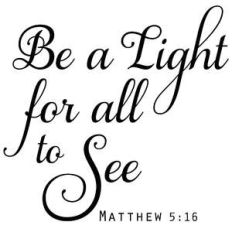 be a light for all to see