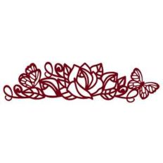 flowers with butterflies border