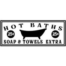 hot bath sign