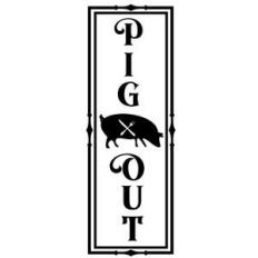 pig out vertical sign