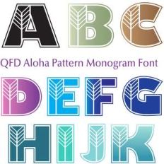 qfd aloha pattern monogram font
