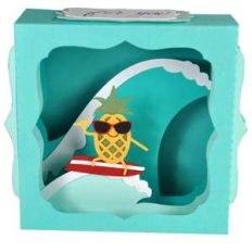 surfing pineapple gift card box