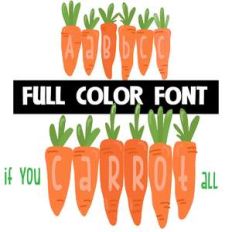 if you carrot all color font