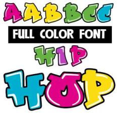 hip hop color font