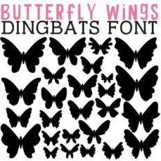 cg butterfly wings dingbats