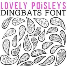 cg lovely paisleys dingbats