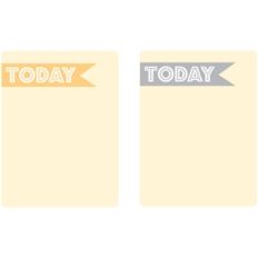 today journaling cards - set 2 (gray and yellow)