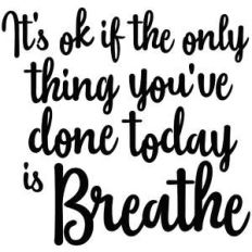 it's ok if the only thing you've done today is breathe