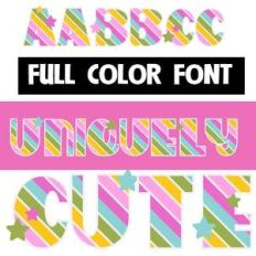 uni-quely cute color font