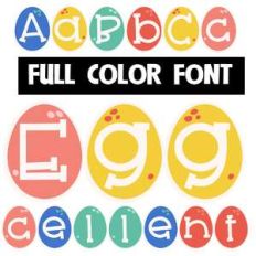 egg-cellent color font