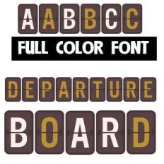departure board color font