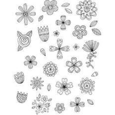 wildflower coloring stickers