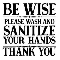 sanitize your hands