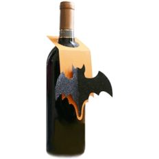 halloween bat wine tag