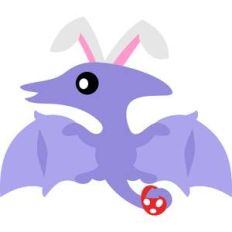 pterosaur bunny ears and easter egg