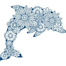 floral dolphin mandala