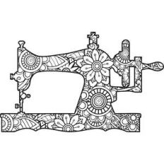 sewing machine mandala zentangle