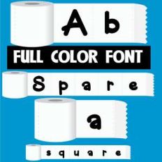 spare a square color font