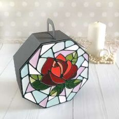 gift box with stained glass rose