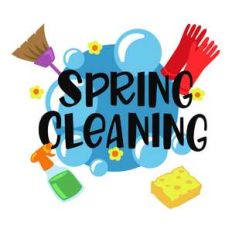spring cleaning phrase and tools