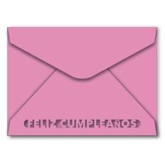 happy birthday envelope in spanish