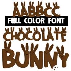 chocolate bunny color font