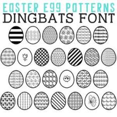cg easter egg patterns dingbats