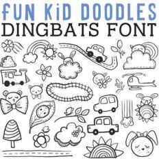 cg fun kid doodles dingbats