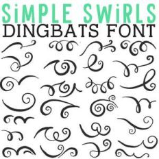 cg simple swirls dingbats