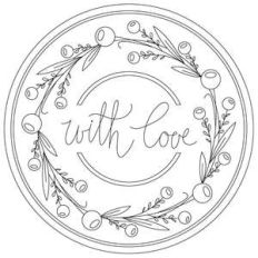 circle frame with flowers
