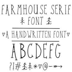 farmhouse serif font