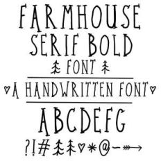 farmhouse serif bold font
