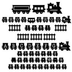 choo choo train carriage font