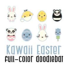 kawaii easter color font