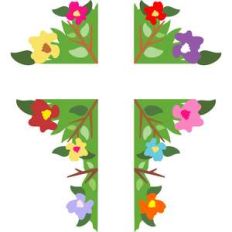 cross of flowers