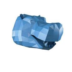 lowpoly hippo head