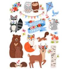 spring woodland stickers