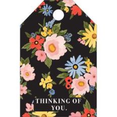 thinking of you floral tag