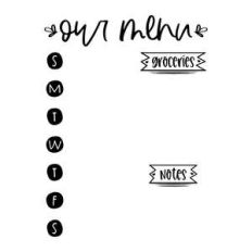 our menu - weekly menu