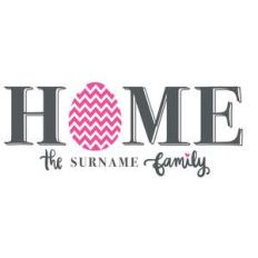 home easter egg family porch sign