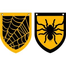spider and web banner flags