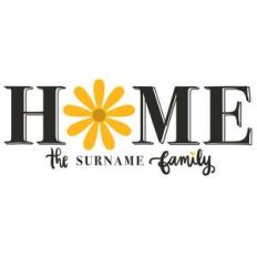 home daisy family porch sign