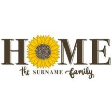 home sunflower family porch sign