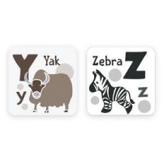animal alphabet cards y to z