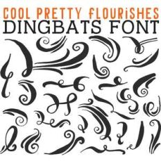 cg cool pretty flourishes dingbats