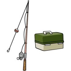 echo park fishing pole and tackle box