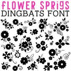 cg flower sprigs dingbats